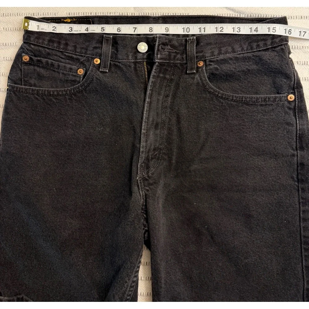 Vintage Levis 550 Relaxed Fit Denim Shorts Mens 31 Black100% Cotton Jean Shorts